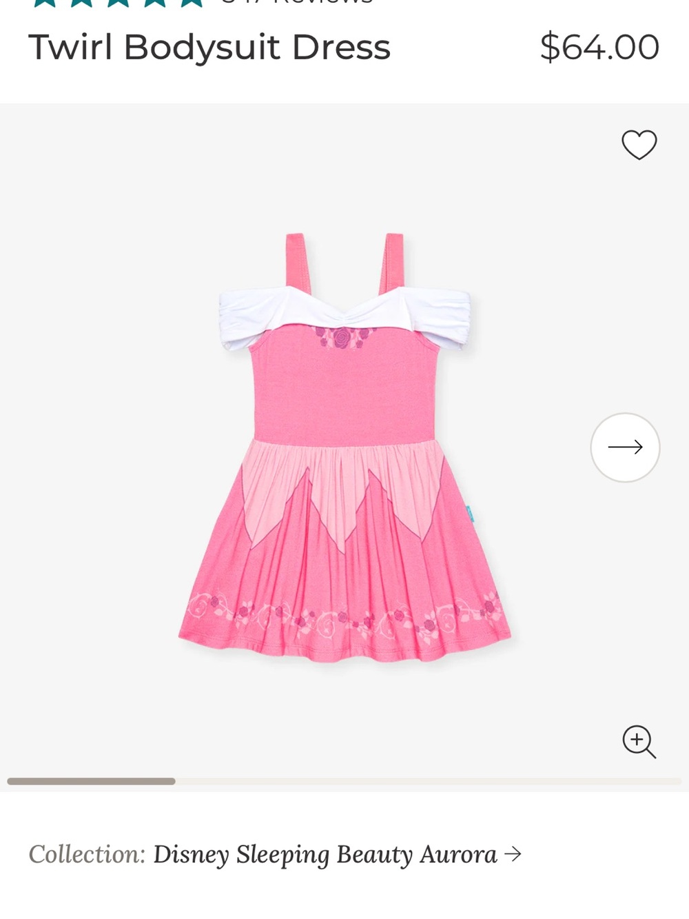 Posh Peanut Pink and White Twirl Disney Aurora Dress